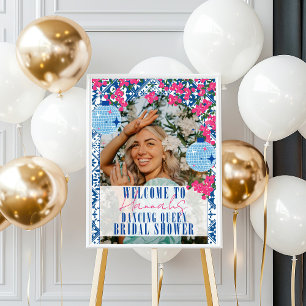 Dancing Queen bougainvillea Bridal Shower Welcome  Poster