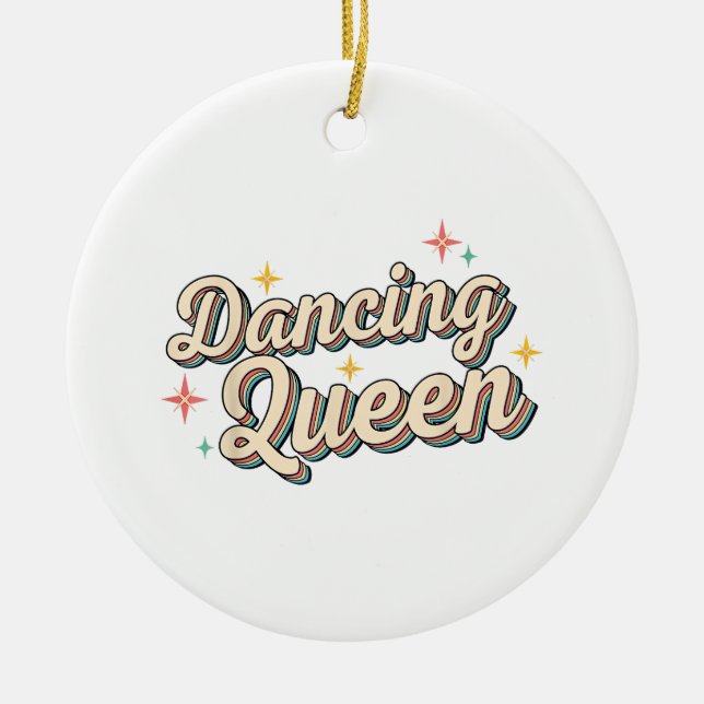 Dancing Queen Ceramic Tree Decoration (Front)