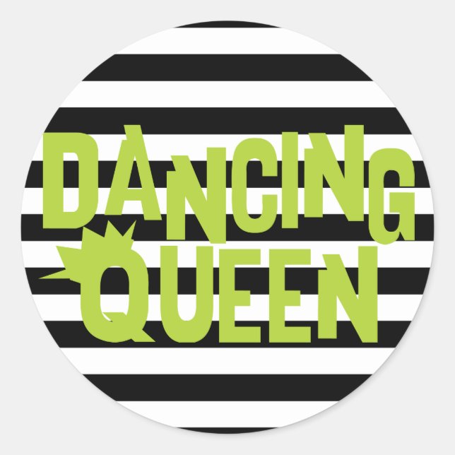 Dancing Queen Classic Round Sticker (Front)