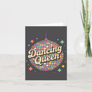 Dancing Queen Disco Ball Quote Party  Card