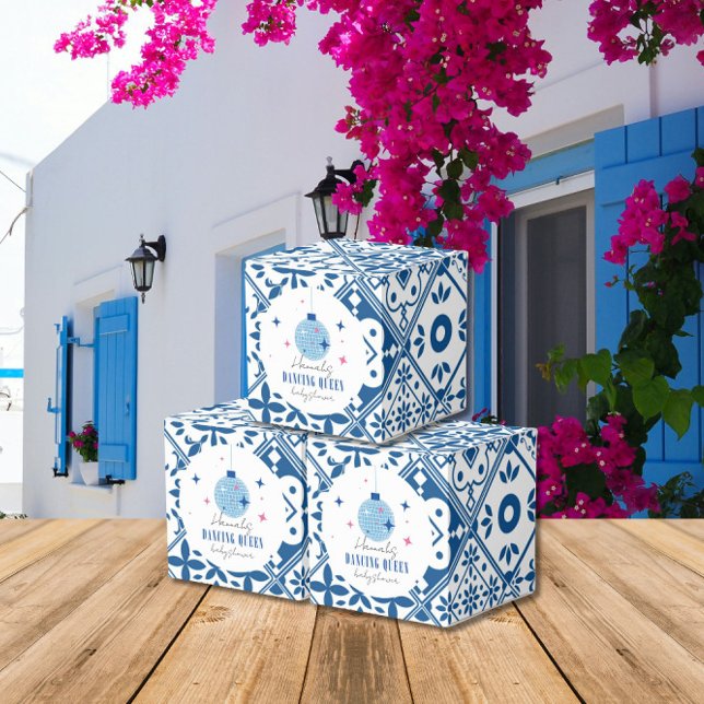 Dancing Queen greek Musical disco baby shower Favour Box (Creator Uploaded)