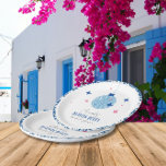 Dancing Queen greek Musical disco bridal shower Paper Plate<br><div class="desc">Mediterranean Greek musical bougainvillea-inspired Dancing Queen bridal shower paper plates</div>