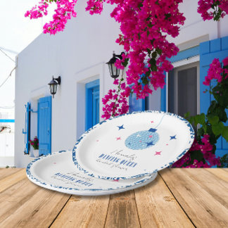 Dancing Queen greek Musical disco bridal shower Paper Plate