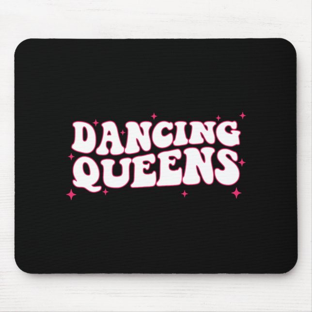 Dancing Queen Retro Bridesmaids 70’s Disco Bachelo Mouse Mat (Front)