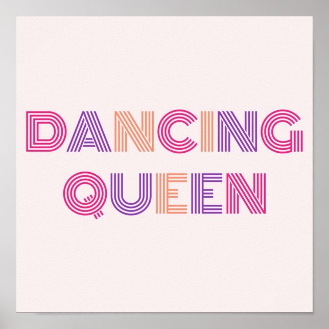Dancing Queen Retro Poster (Front)