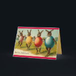 Dancing Rabbits Easter Card<br><div class="desc">Vintage Art</div>