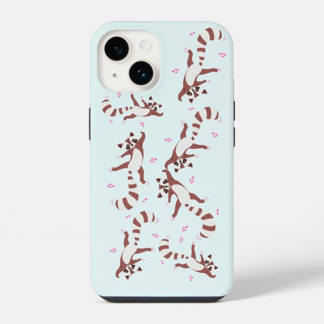 Dancing Racoon Breakdance Vibes – Cute Animal Str iPhone Case (Back)