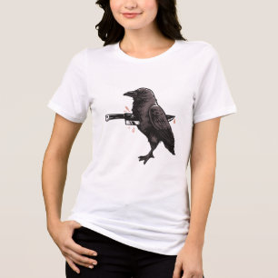 Dancing Raven Gothic Minimalist Tee