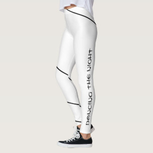 Dancing Refined Black Minimal Enveloping Line Art  Leggings