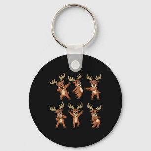 Dancing Reindeer Dance Challenge Christmas Boys Gi Key Ring