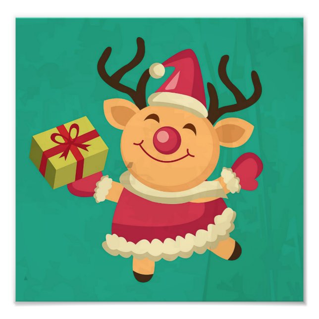 Dancing Reindeer Photo Print (Front)