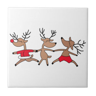 Dancing Reindeer Tile