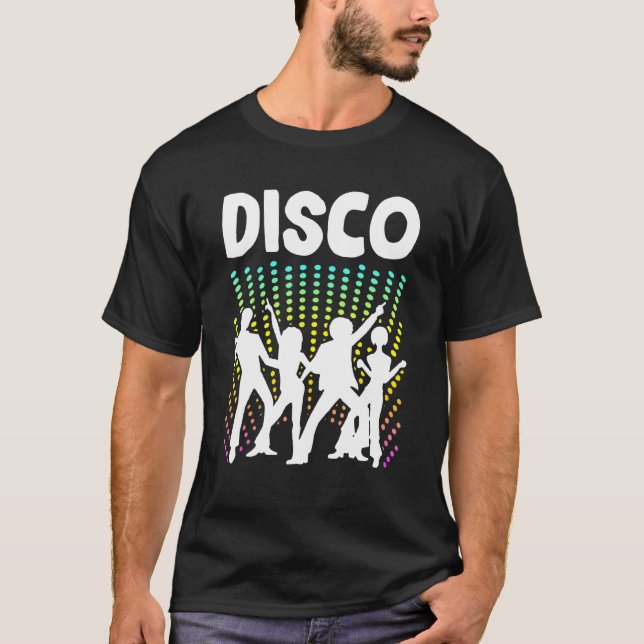 Dancing Retro Disco Boogie Bellbottom Dancer Boppe T-Shirt (Front)