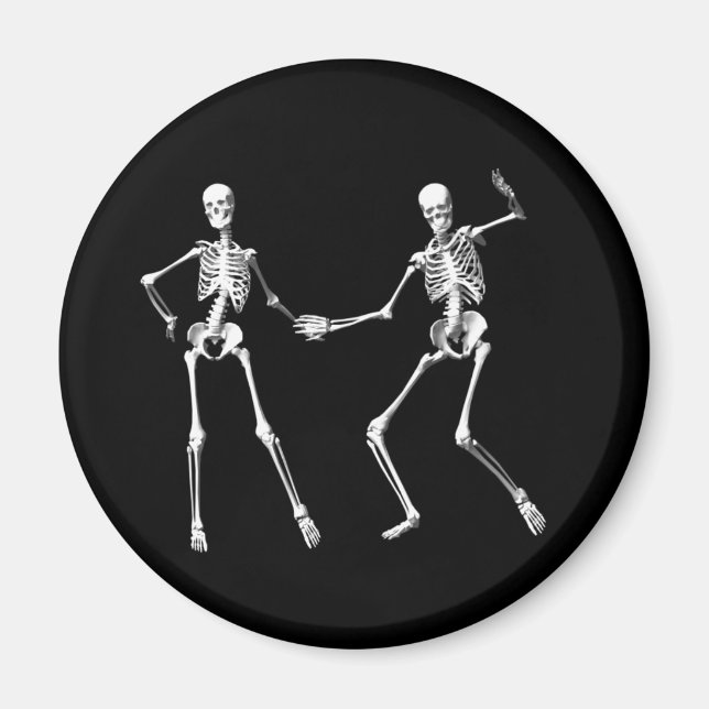 Dancing Retro Skeletons Magnet (Front)