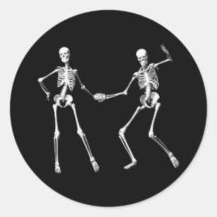 Dancing Retro Skeletons Sticker