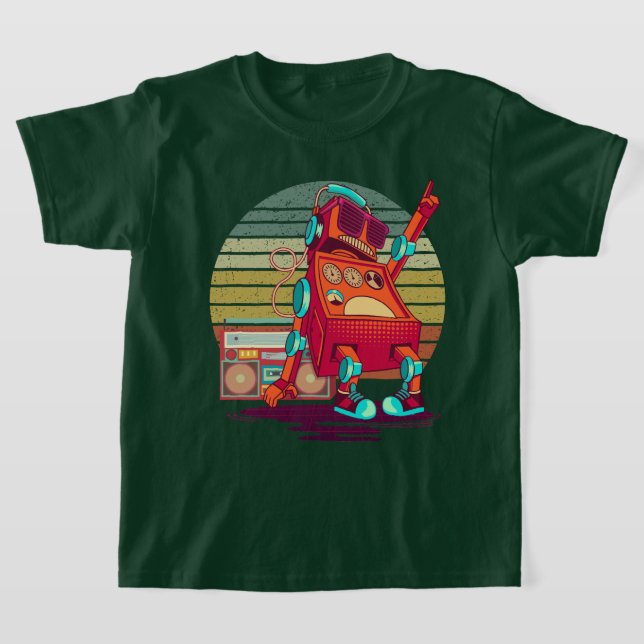 Dancing robot T-Shirt (Laydown)