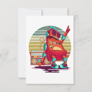 Dancing robot thank you card