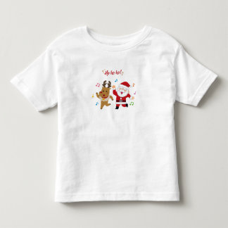 Dancing Santa and Reindeer Christmas Party Toddler T-Shirt