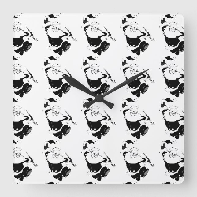 "DANCING SANTA" CHRISTMAS CLOCK (Front)