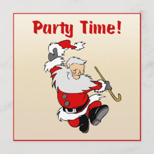 Dancing Santa Christmas Invite