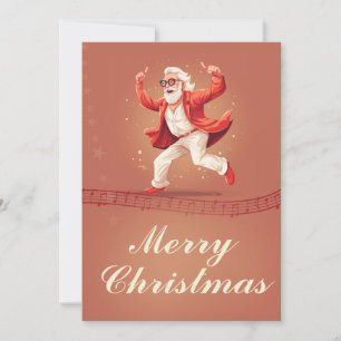 Dancing Santa Claus Holiday Card