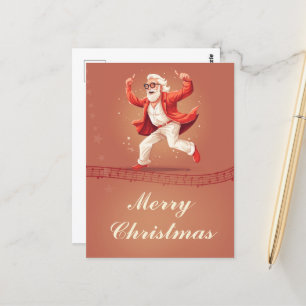 Dancing Santa Claus Postcard