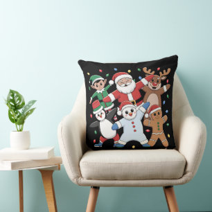 Dancing Santa Elf and friends Cushion