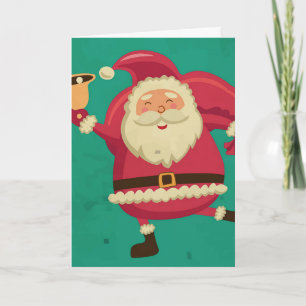 Dancing Santa Greeting Card