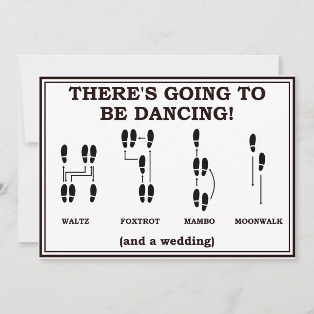 Dancing Save The Date Wedding Announcement (Front)