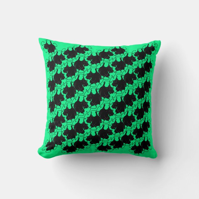 Dancing Scottie Dogs Cushion (Front)