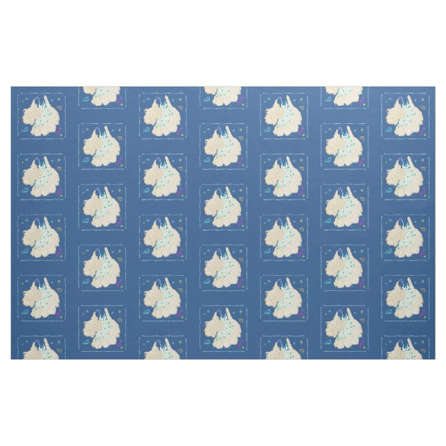 Dancing Scottish Terrier Fabric (Fat Quarter)