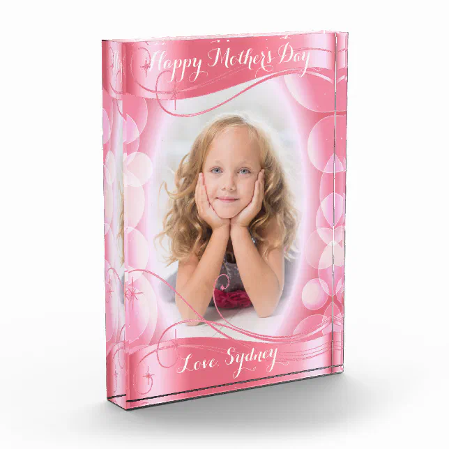 Dancing Script in Pretty Pink - DIY Photo Template Block | Zazzle