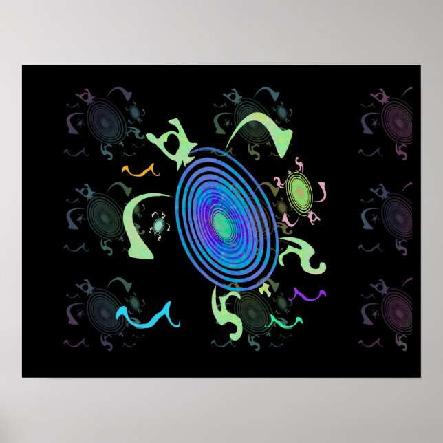 Dancing Sea Turtle Posters (Front)