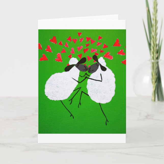 Dancing Sheep Greeting Card (Front)