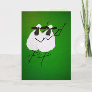 Dancing Sheep Greeting Card