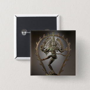 Dancing Shiva Goddess statue 15 Cm Square Badge