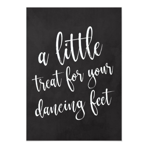 Image of Dancing Shoes Affordable Chalkboard Wedding Sign Invitation