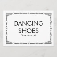 "Dancing Shoes" Art Deco Style Wedding Sign