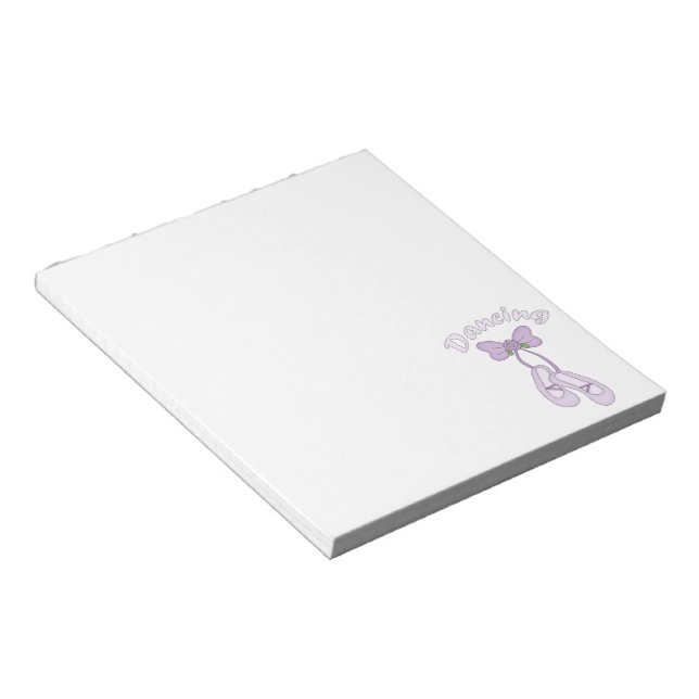 Dancing Shoes-ballet slippers Notepad (Angled)