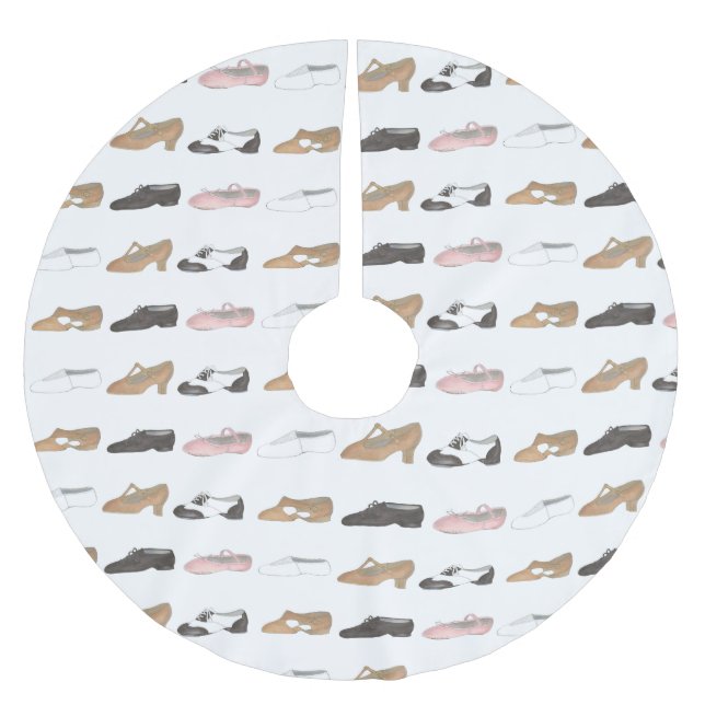 Dancing Shoes Ballet Tap Jazz Lyrical Acro Studio Brushed Polyester Tree Skirt (Front)