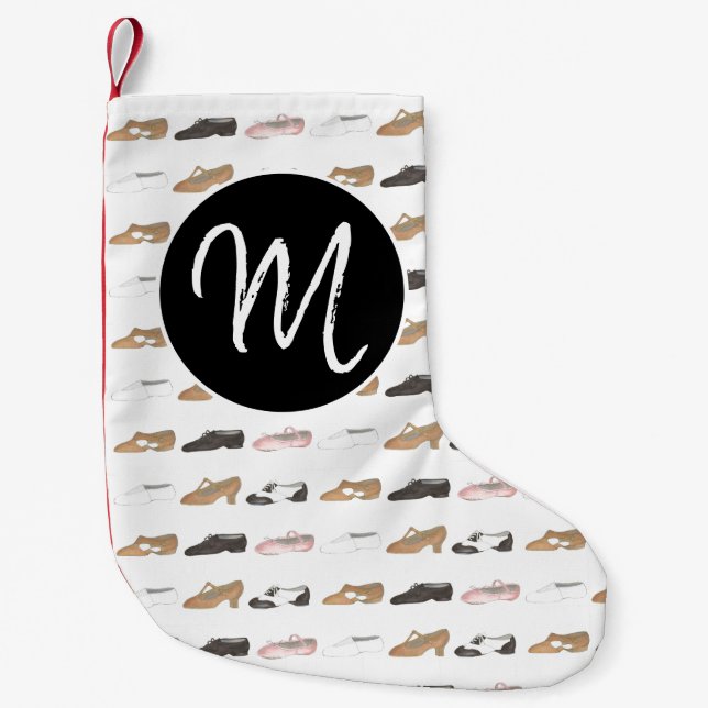 Dancing Shoes Ballet Tap Jazz Lyrical Acro Studio Small Christmas Stocking (Front)
