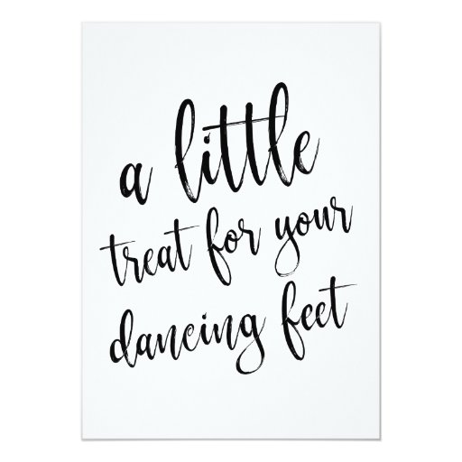 Image of Dancing Shoes Calligraphy Affordable Wedding Sign Invitation