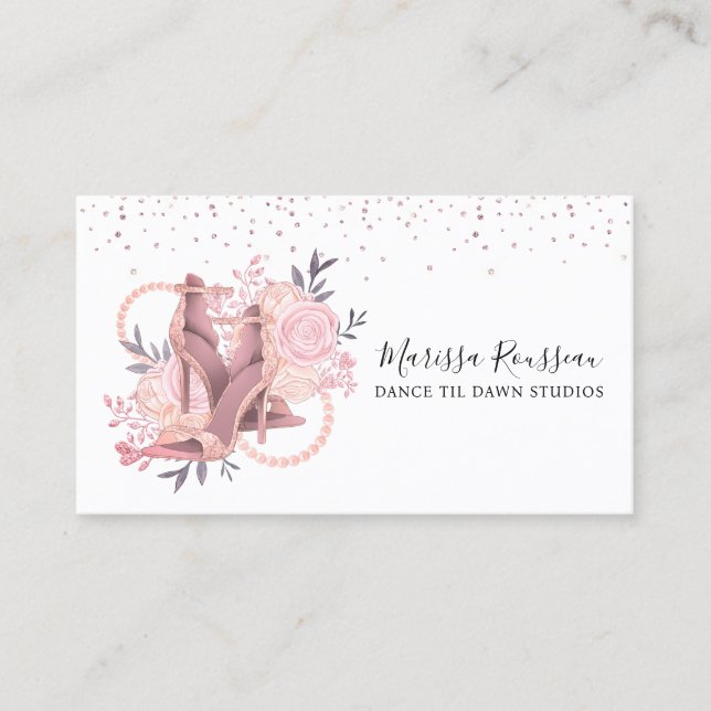Dancing Shoes Dance Instructor Business Card (Front)