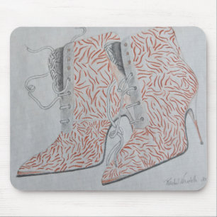 dancing shoes, dancing boots, shoe mouse pad, arts mat