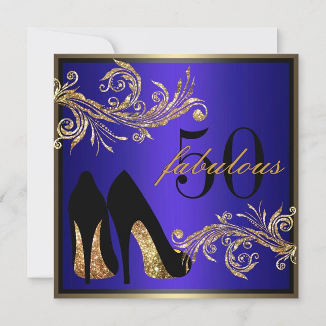 Dancing Shoes - Fabulous 50th Birthday Invitation (Front)
