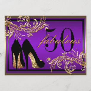 Dancing Shoes - Fabulous 50th Birthday Invitation