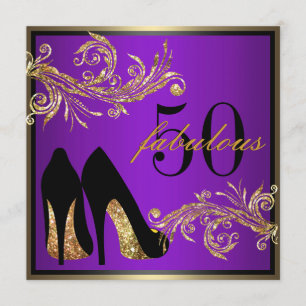 Dancing Shoes - Fabulous 50th Birthday Invitation
