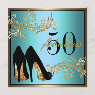 Dancing Shoes - Fabulous 50th Birthday Invitation
