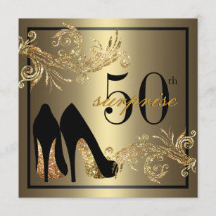 Dancing Shoes - Fabulous 50th Surprise Invitation