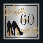 Dancing Shoes - Fabulous 60th Birthday Invitation<br><div class="desc">If you need custom colours or assistance in creating your invitation,  feel free to contact me at zazzlepartydepot@gmail.com. I look forward to hearing from you!</div>